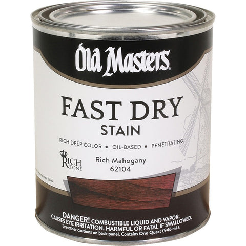 Old Masters 62104 qt Rich Mahogany Fast Dry Wood Stain-1PK LANC-206941