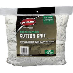 Dynamic 64250 #2 2Lb Bag Recycled White Cotton Knit Wiping Cloth-1PK LANC-207822