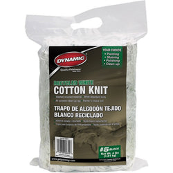 Dynamic 00624 #5 4Lb Block Recycled White Cotton Knit Wiping Cloth-1PK LANC-207824