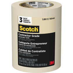 3M 2020-48EP3 1.88 x 60.1yd (48mm) Scotch Contractor Grade Masking Tape (3pk)