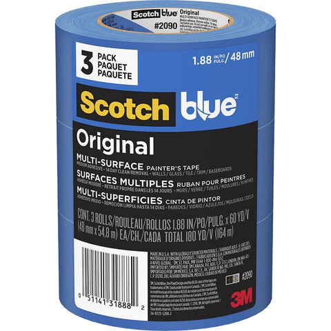 3M 2090-48EP3 1.88 x 60yd (48mm) ScotchBlue Original Painters Tape (3pk) LANC-207895