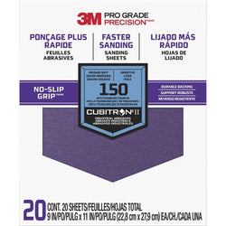 3M SHCP150-PGP20T 9 x 11 Med (150 Grit) Pro Grade Precision Faster Sanding Sheets (20pk) LANC-207901