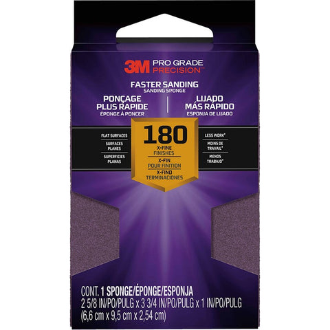 3M 24002TRIP-XF-B 2.625 x 3.75 x 1 Extra-Fine Pro Grade Precision Faster Sanding Block Sponge-1PK LANC-207905