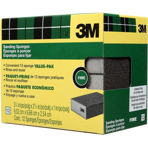 3M CP001-12P 3-3/4 x 2-5/8 x 1 Fine Sanding Sponge (12pk) LANC-207917