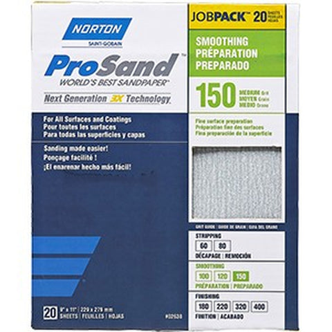 Norton 68171 9 x 11 150 ProSand Paper Sheets (20pk) LANC-208107