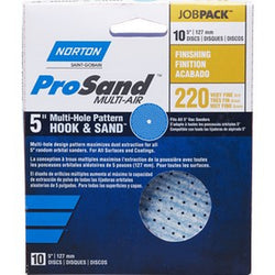 Norton 03218 5 P220B ProSand Multi-Air Cyclonic Paper H&L Vac Disc (10pk) LANC-208269