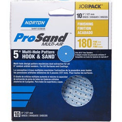 Norton 03219 5 P180B ProSand Multi-Air Cyclonic Paper H&L Vac Disc (10pk) LANC-208270