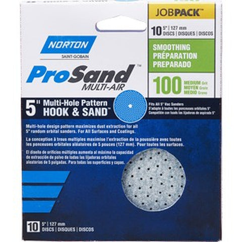 Norton 03222 5 P100C ProSand Multi-Air Cyclonic Paper H&L Vac Disc (10pk) LANC-208273