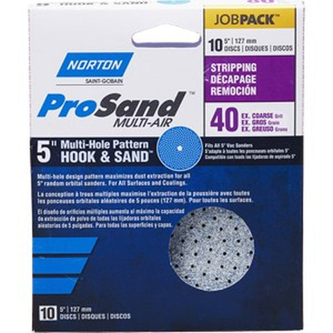 Norton 03225 5 P40C ProSand Multi-Air Cyclonic Paper H&L Vac Disc (10pk) LANC-208276