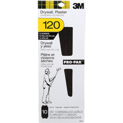 3M 99438 4-3/16 x 11-1/4 120 Pro-Pak Drywall Sanding Screens (10pk) LANC-208380