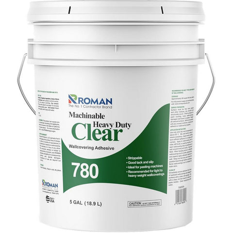 Roman 780 5gal Heavy Duty Clear Machinable Wallpaper Adhesive-1PK LANC-208508