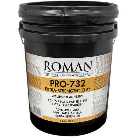 Roman PRO-732 5gal Extra Strength Clay Base Wallpaper Adhesive-1PK LANC-208518
