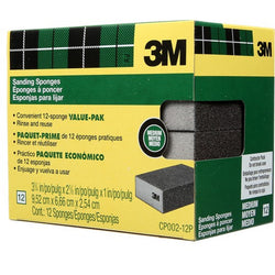 3M CP002-12P 3-3/4 x 2-5/8 x 1 Med Sanding Sponge (12pk) LANC-209190