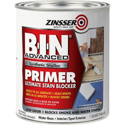 Zinsser 271009 Qt B-I-N Adv White Synthetic Shellac Stain & Odor Blocking Primer-1PK