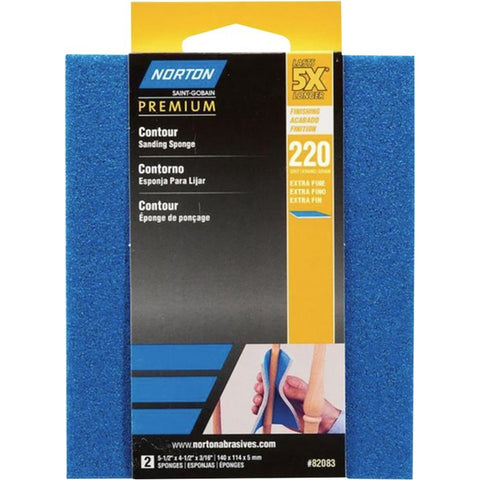 Norton 82083 220 ProSand Contour Sanding Sponge (2pk) LANC-210388