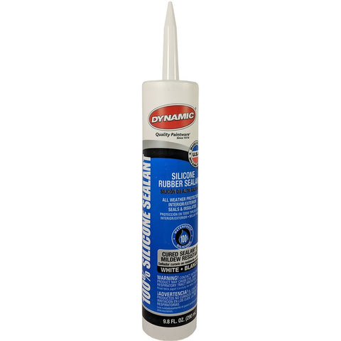 Dynamic 05001 9.8oz White General Purpose Silicone Caulk-12PK LANC-210736