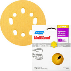 Norton 04062 5 5 & 8 Hole P80 Hook & Sand Paper H&L UVH Disc (25pk) LANC-211142