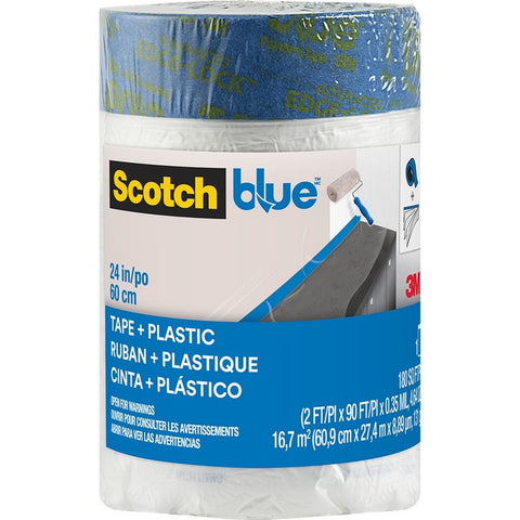 3M PT2093EL-24 24 x 90' ScotchBlue Pre-Taped Painters Plastic-1PK LANC-211373