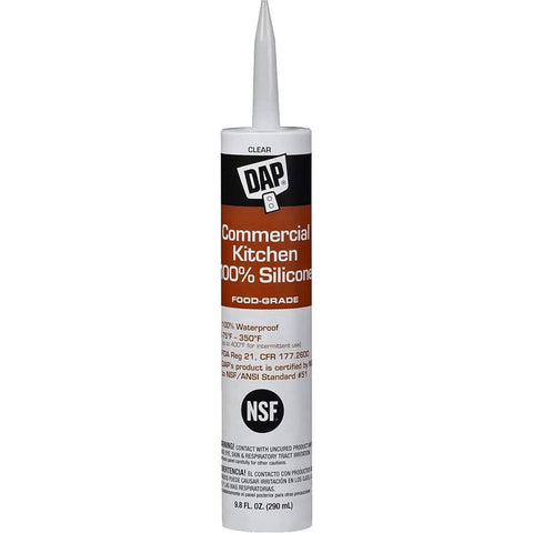 DAP 08658 9.8oz Clear Commercial Kitchen 100% Silicone - Food Grade 12/pk LANC-211565