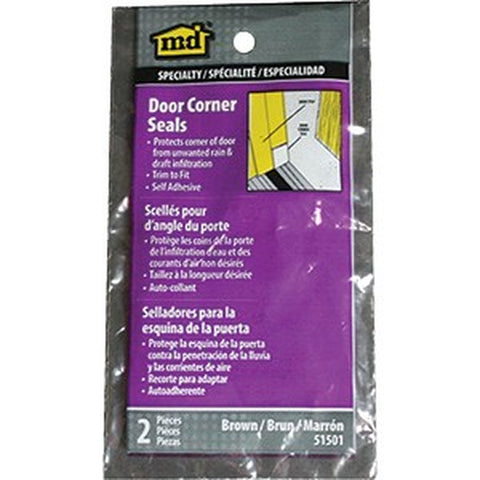 M-D 51501 N/A Brown Door Corner Seals-1PK LANC-211747