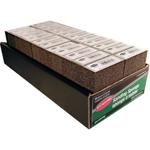 Dynamic AG002604 Medium/Coarse Sanding Sponge Display Box w/UPC (24pk)