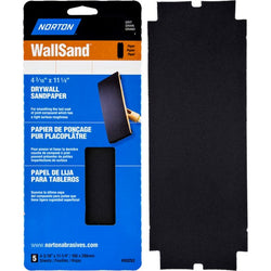 Norton 02535 4-3/16 x 11 80D WallSand Paper Cut Sheets (5pk) LANC-21505