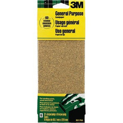 3M 9017NA-CC 3-2/3 x 9 Coarse General Purpose Sanding Sheets (6pk) LANC-21647