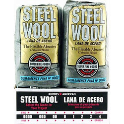 Rhodes American 106600-06 Grade 0000 Steel Wool 16 Pad Poly Sleeve-1PK LANC-21688