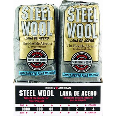 Rhodes American 106600-06 Grade 0000 Steel Wool 16 Pad Poly Sleeve-1PK LANC-21688