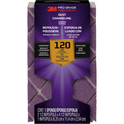 3M 2502TRI-120-CH 4.5 x 2.5 Fine (120 Grit) Pro Grade Precision Dust Channeling Block Sanding Sponge-1PK LANC-220973