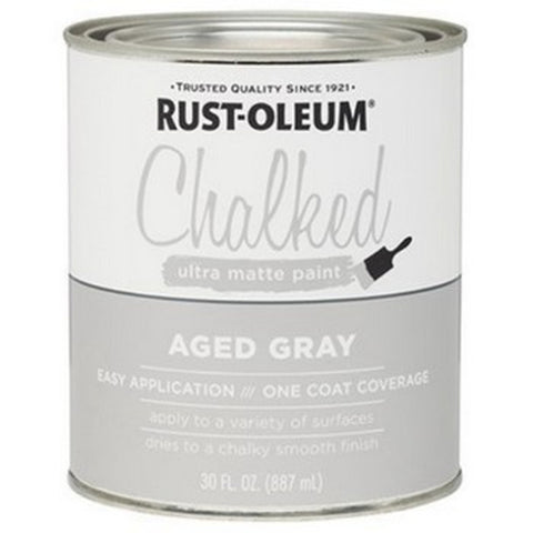 Rust-Oleum 285143 qt Aged Gray Chalked Paint-1PK LANC-221199