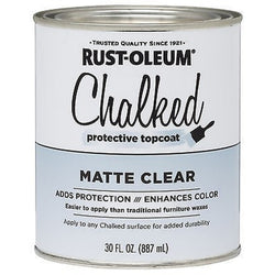 Rust-Oleum 287722 qt Clear Matte Protective Topcoat For Chalked Paint-1PK LANC-221201