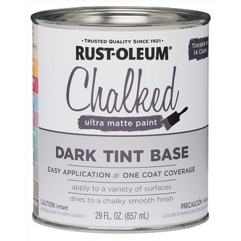 Rust-Oleum 287689 qt Dark Tint Base Chalked Paint-1PK LANC-221202