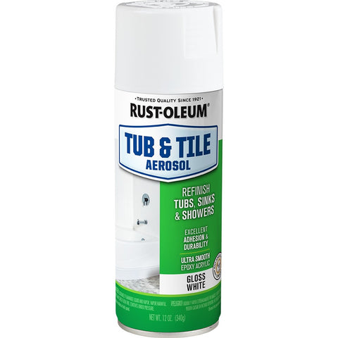 Rust-Oleum 280882 12oz White Tub-N-Tile Epoxy Spray Paint-1PK LANC-222488