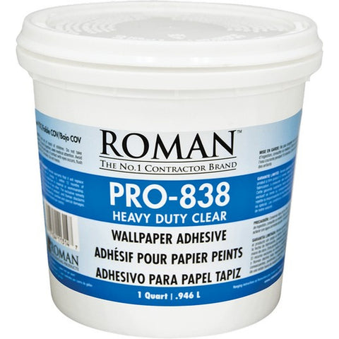 Roman PRO-838 Qt Clear Heavy Duty Wallpaper Adhesive-1PK LANC-24957
