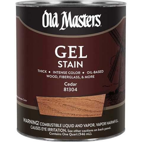 Old Masters 81304 qt Cedar Gel Stain-1PK LANC-24982