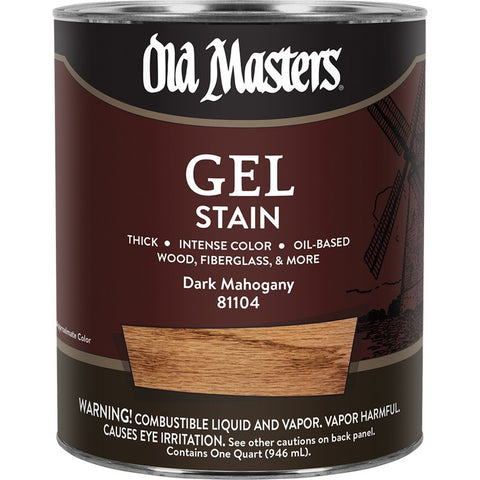 Old Masters 81104 qt Dark Mahogany Gel Stain-1PK LANC-24984