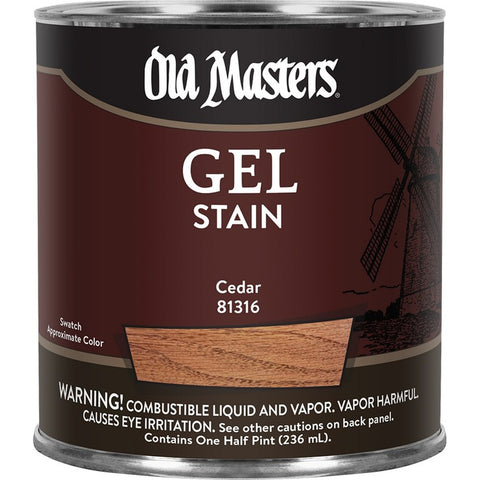 Old Masters 81316 1/2pt Cedar Gel Stain-1PK LANC-25028
