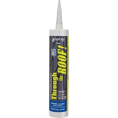 Sashco 14010 10.3 oz. Through The Roof Clear Caulk-12PK LANC-25438