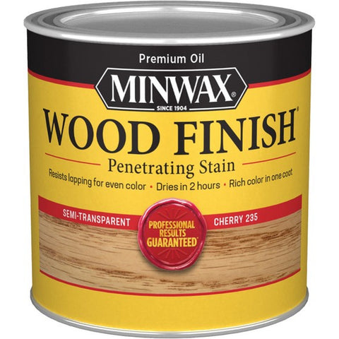 Minwax 22350 1/2pt Cherry 235 Semi-Transparent Stain-1PK LANC-258