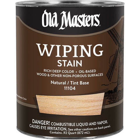 Old Masters 11104 qt Natural Tint Base Wiping Stain 240 VOC-1PK LANC-26324