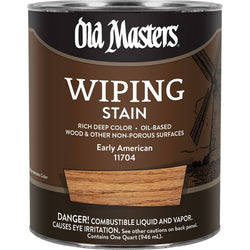 Old Masters 11704 qt Early American Wiping Stain 240 VOC-1PK LANC-26336