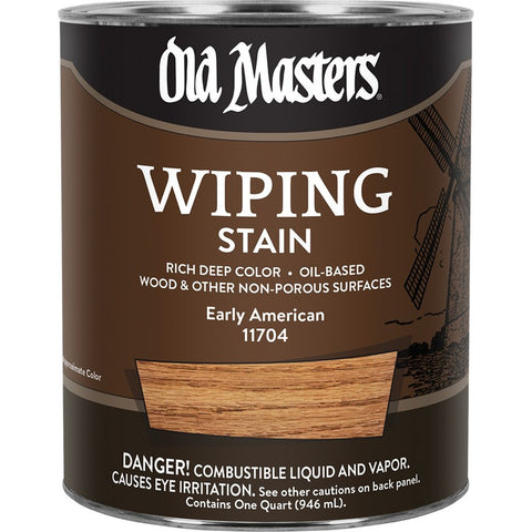 Old Masters 11704 qt Early American Wiping Stain 240 VOC-1PK LANC-26336