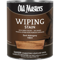Old Masters 11804 qt Dark Mahogany Wiping Stain 240 VOC-1PK LANC-26337