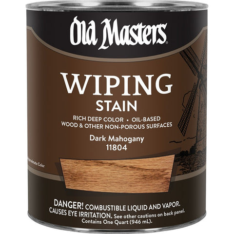 Old Masters 11804 qt Dark Mahogany Wiping Stain 240 VOC-1PK LANC-26337