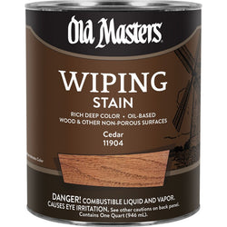 Old Masters 11904 qt Cedar Wiping Stain 240 VOC-1PK LANC-26340