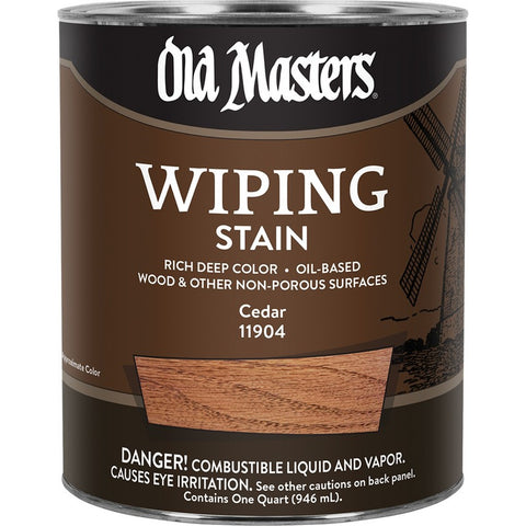 Old Masters 11904 qt Cedar Wiping Stain 240 VOC-1PK LANC-26340