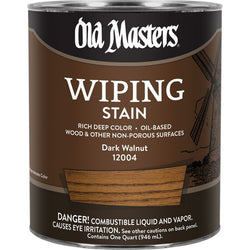 Old Masters 12004 qt Dark Walnut Wiping Stain 240 VOC-1PK LANC-26341