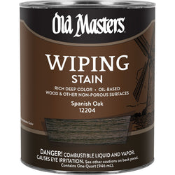 Old Masters 12204 qt Spanish Oak Wiping Stain 240 VOC-1PK LANC-26358