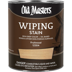Old Masters 12304 qt Fruitwood Wiping Stain 240 VOC-1PK LANC-26359